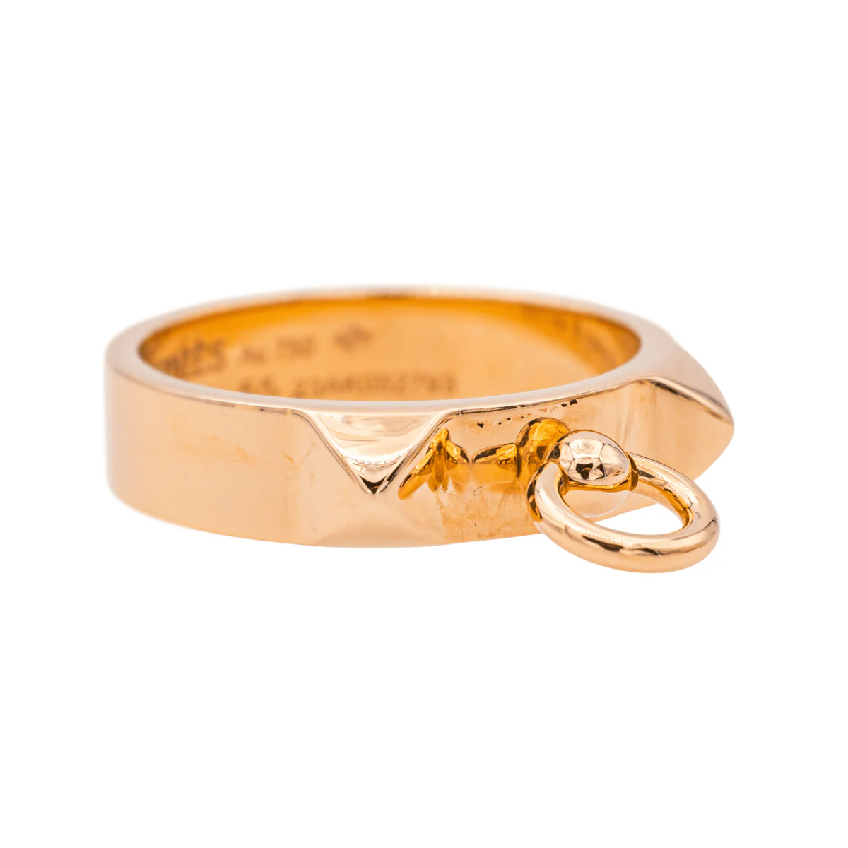 Bague Bandeau HERMÈS "Collier de Chien" en or rose - Image 8