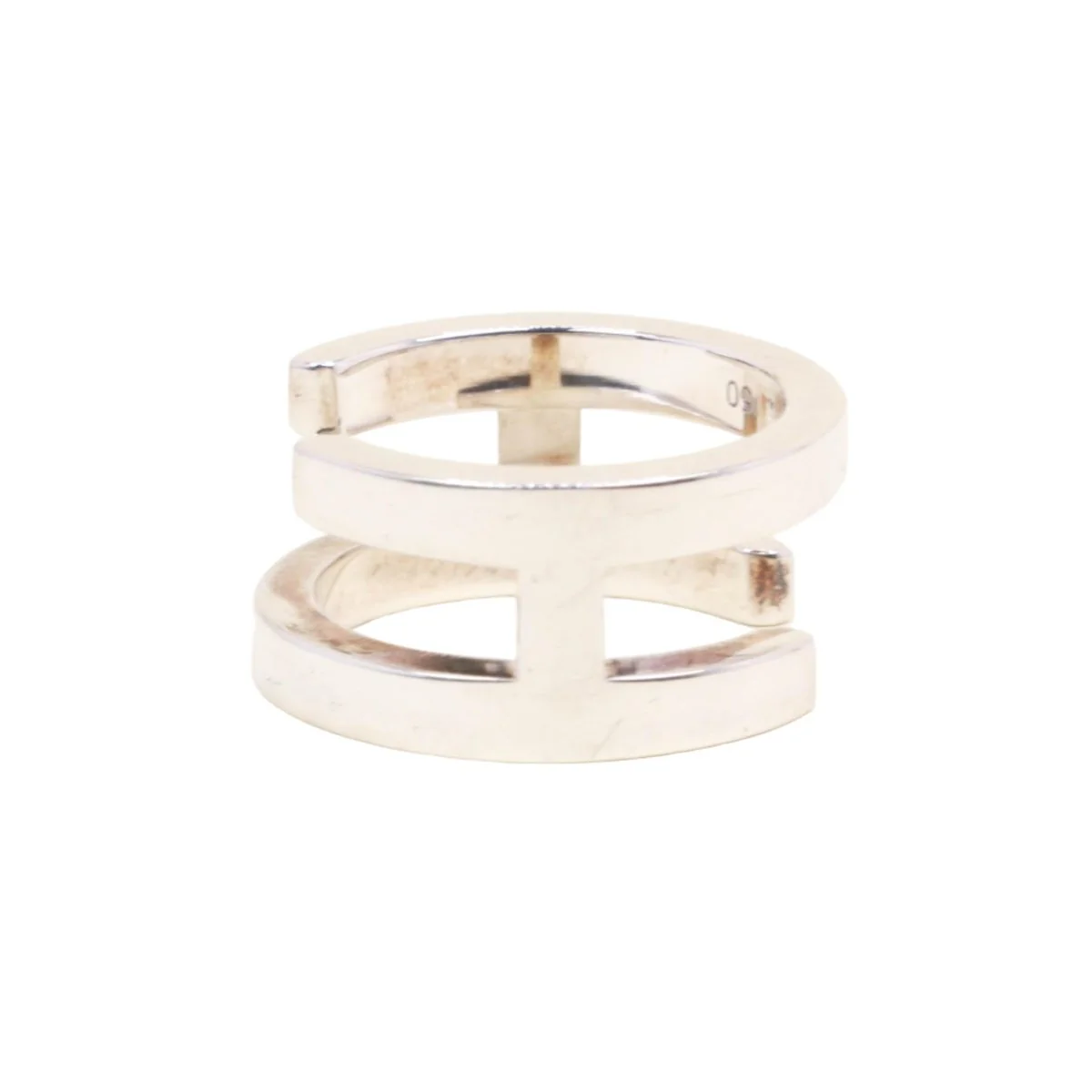 Bague HERMÈS "H" en argent - Image 4