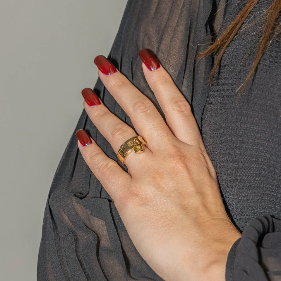 Bague HERMÈS "Kelly" en or jaune - Image 2
