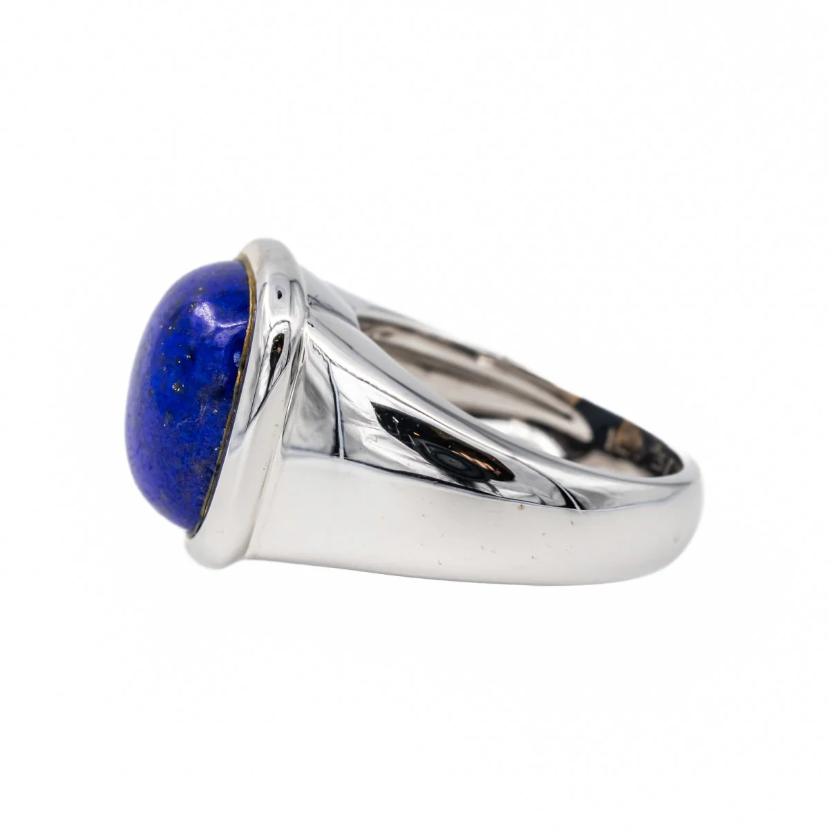 Bague HERMÈS en or blanc et lapis-lazuli - Image 4