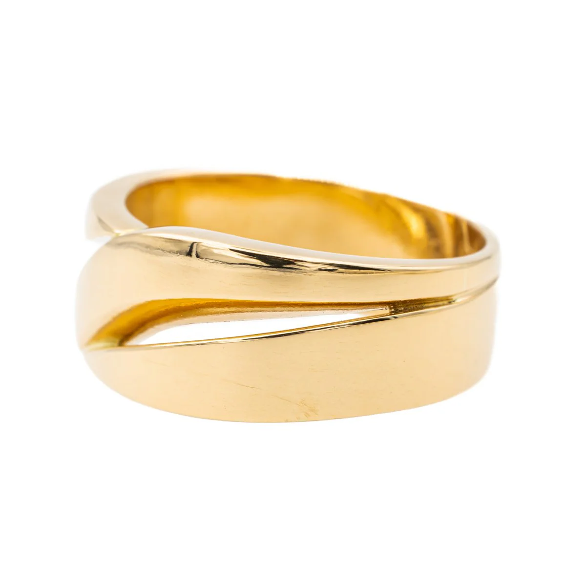 Bague Bandeau HERMÈS en or jaune - Image 5