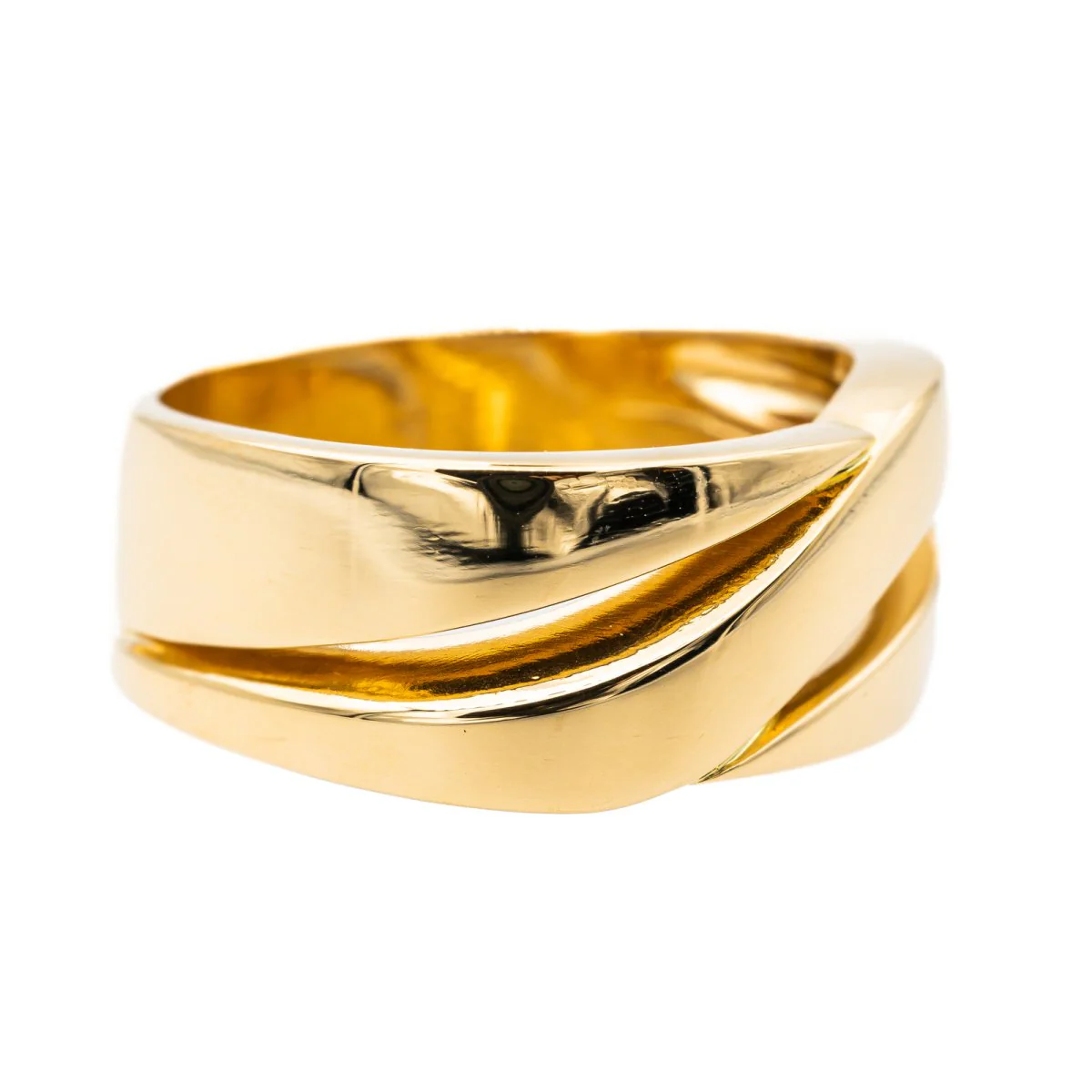 Bague Bandeau HERMÈS en or jaune - Image 6