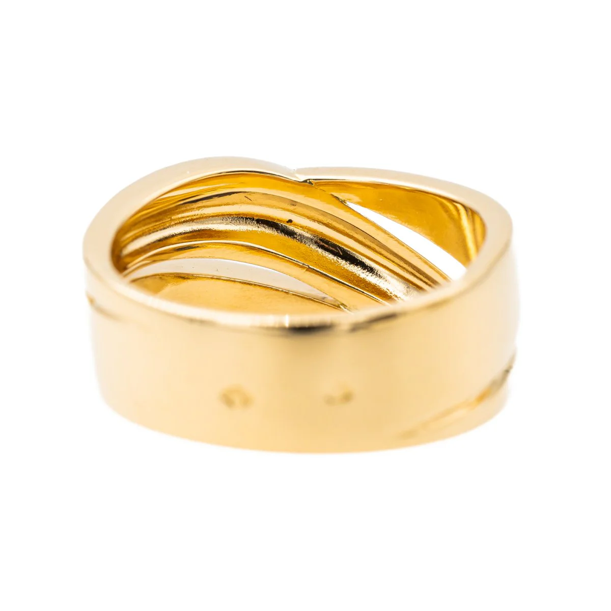 Bague Bandeau HERMÈS en or jaune - Image 8