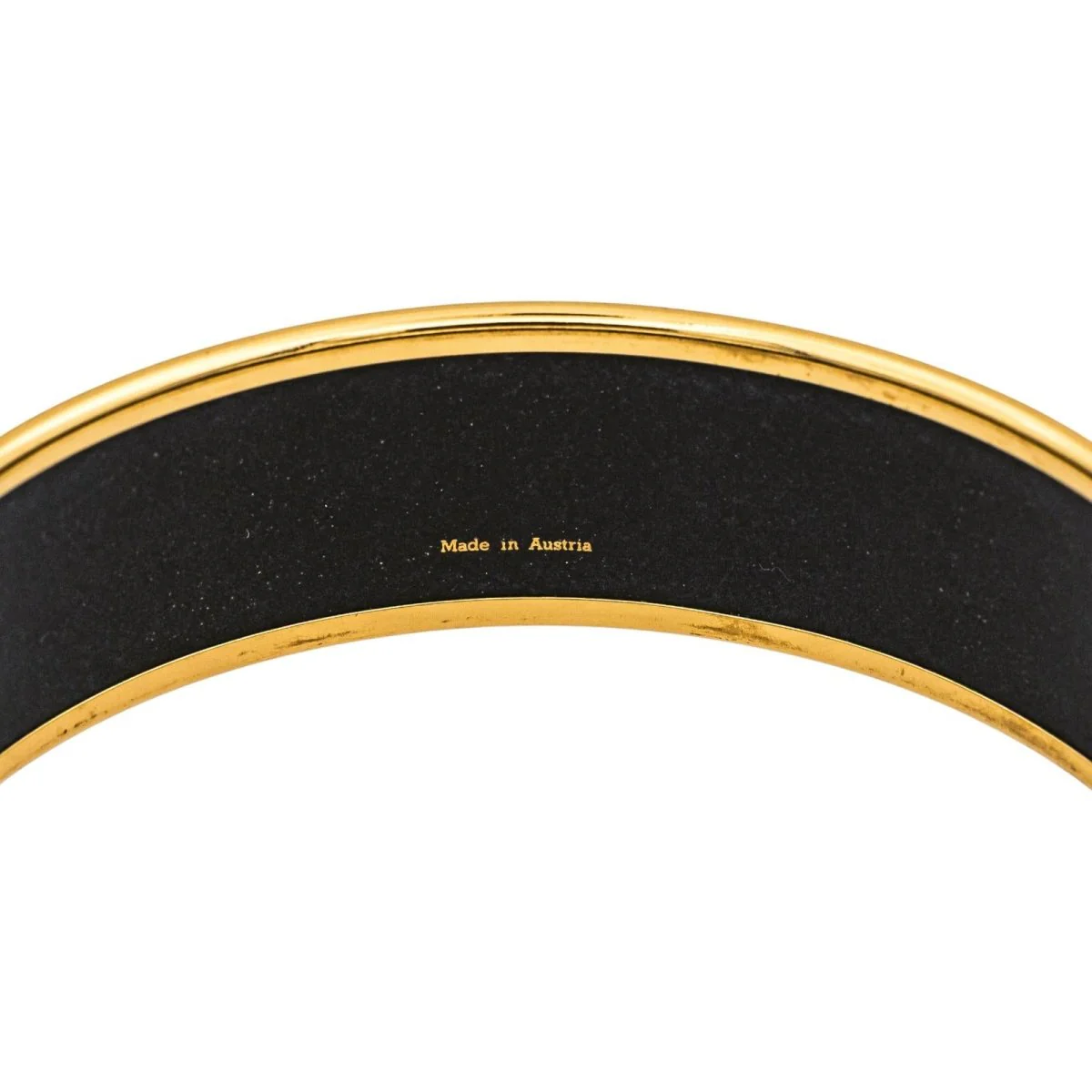 Bracelet Jonc HERMÈS en or jaune et émail - Image 7