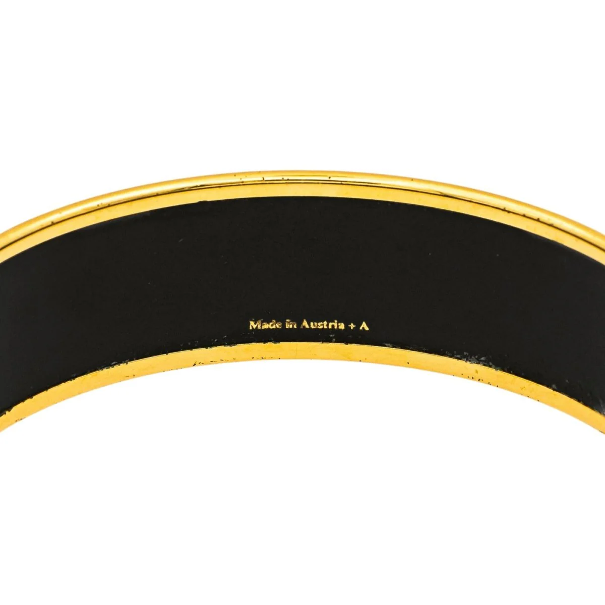 Bracelet Jonc HERMÈS en or jaune et émail - Image 7