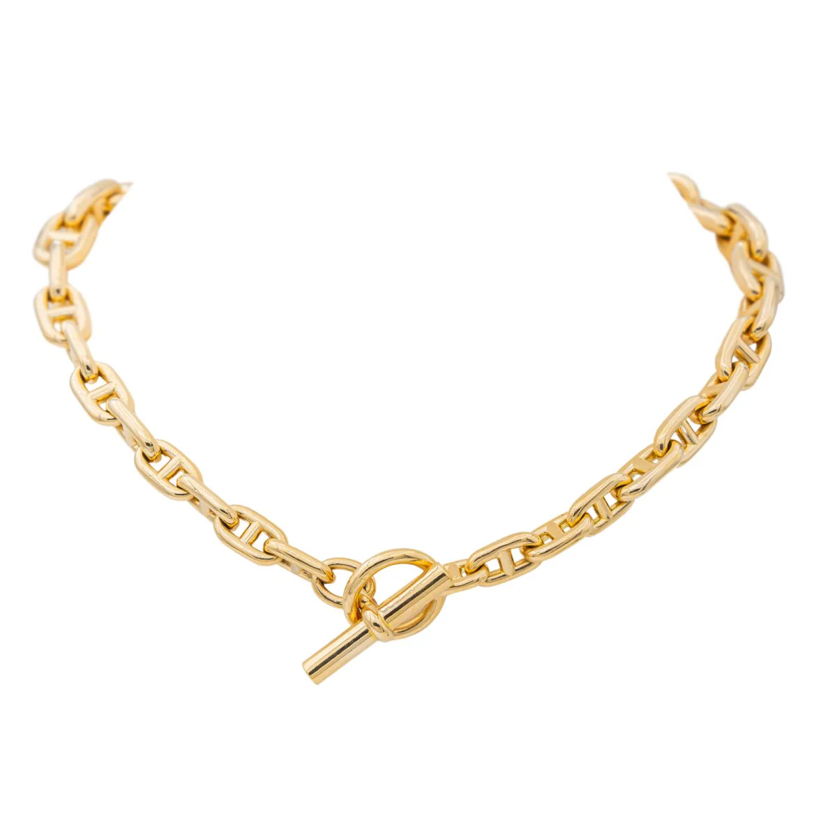 Collier Maille HERMÈS "Chaîne d'ancre" en or jaune - Image 4