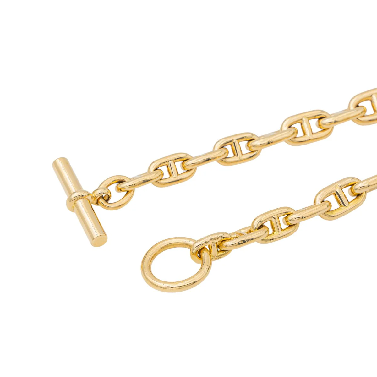 Collier Maille HERMÈS "Chaîne d'ancre" en or jaune - Image 5