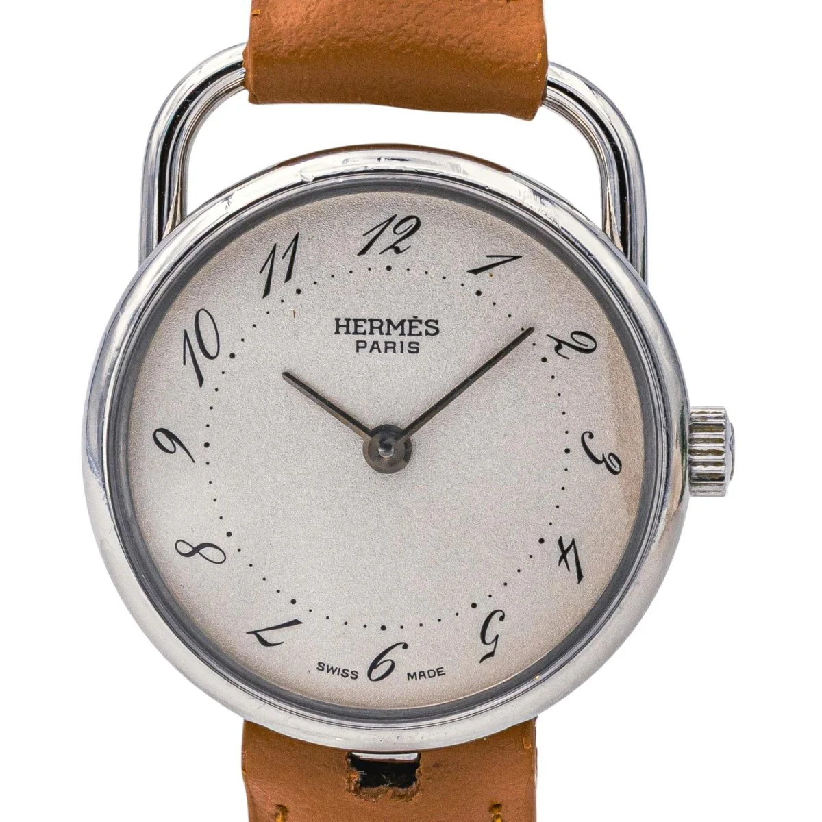 Montre Hermès, "Arceau" en argent et acier - Image 4