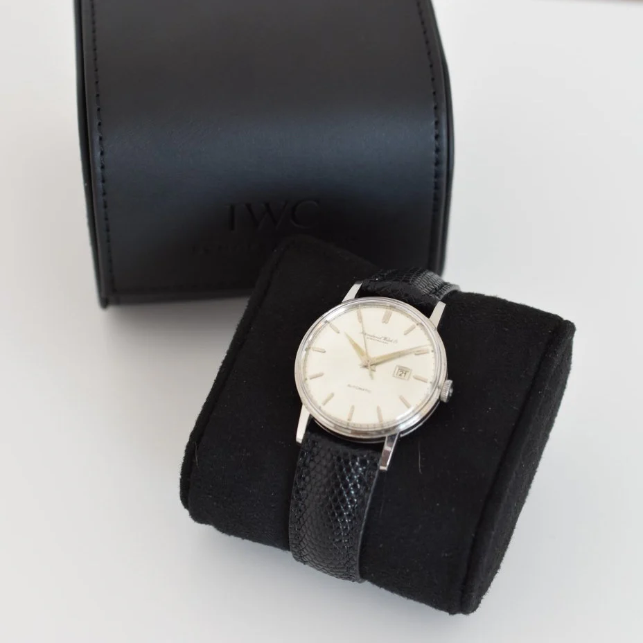 Montre IWC "Classique" en acier, argent et cuir - Image 8