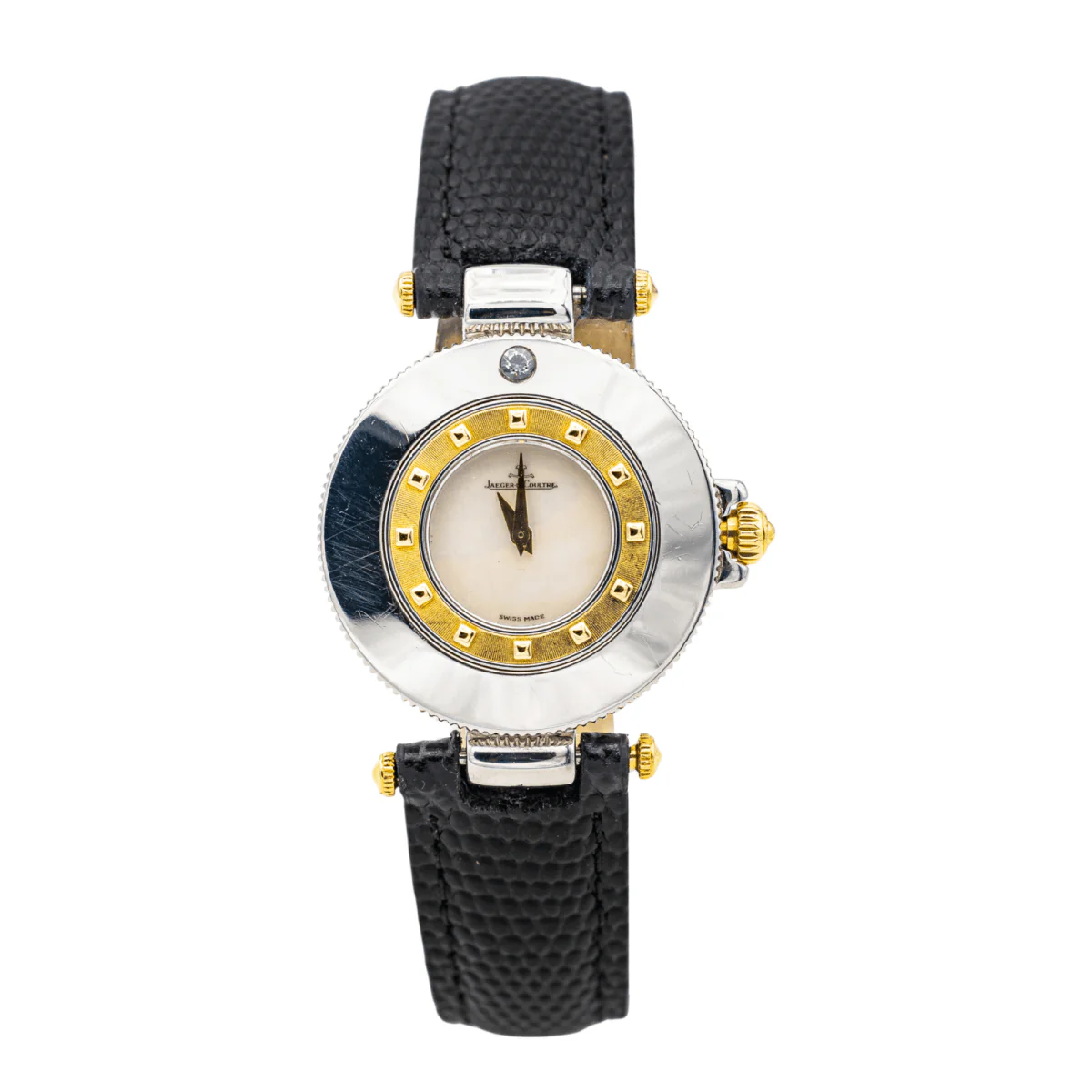 Montre Quartz JAEGER-LECOULTRE "Carnet de Rendez-vous" en or, acier et diamants