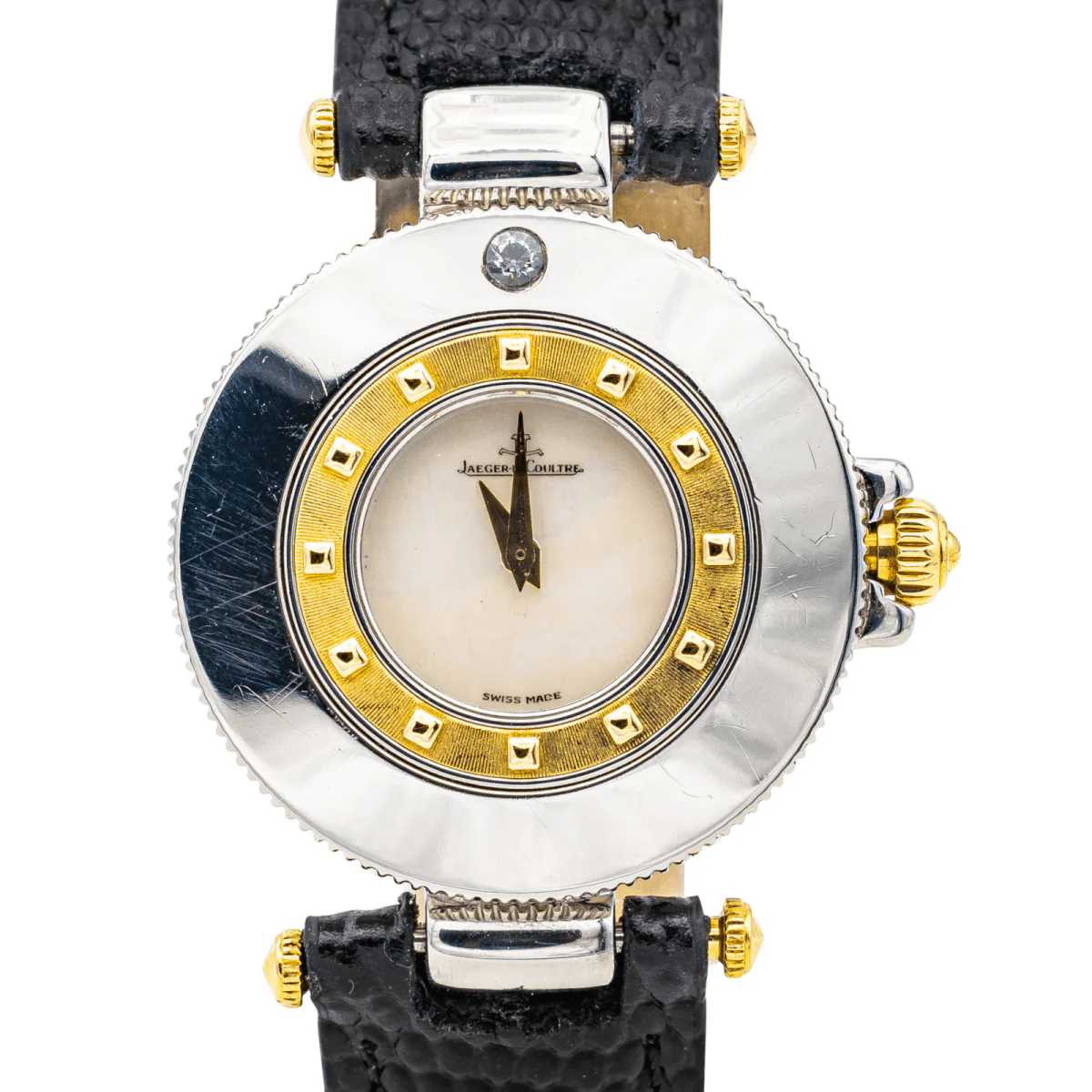 Montre Quartz JAEGER-LECOULTRE "Carnet de Rendez-vous" en or, acier et diamants - Image 5