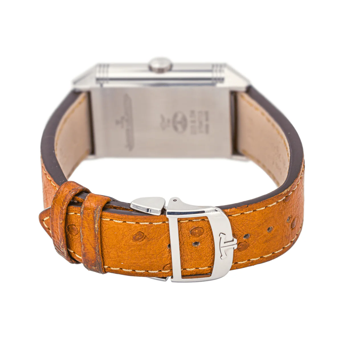 Montre JAEGER-LECOULTRE "Reverso Tribute Duoface" en acier, argent et cuir - Image 6
