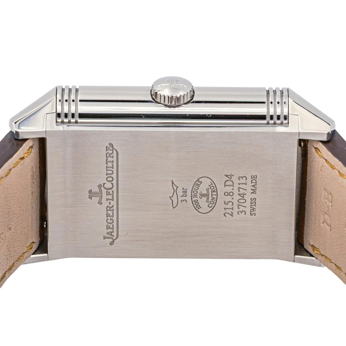 Montre JAEGER-LECOULTRE "Reverso Tribute Duoface" en acier, argent et cuir - Image 7