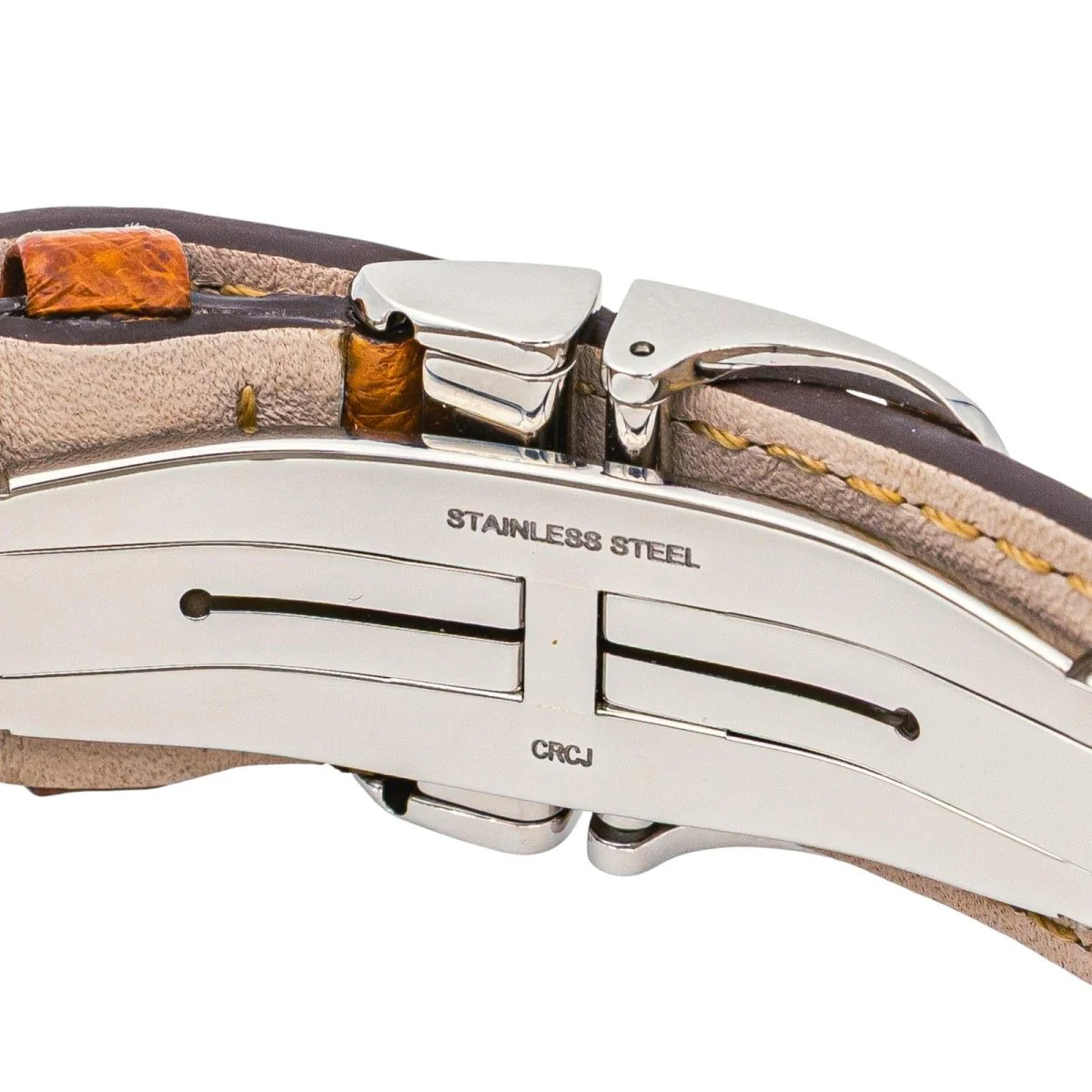 Montre JAEGER-LECOULTRE "Reverso Tribute Duoface" en acier, argent et cuir - Image 8