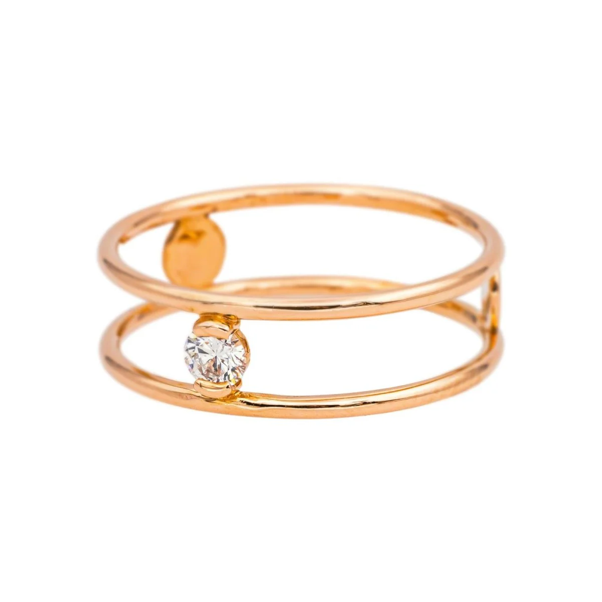 Bague Solitaire LA BRUNE & LA BLONDE "Solitaire" en or rose et diamant - Image 3