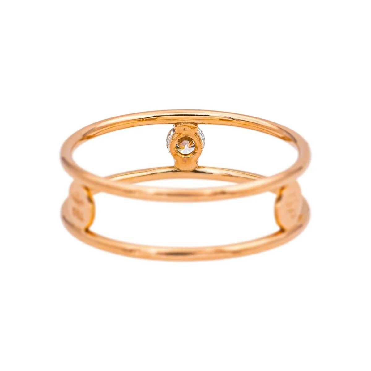 Bague Solitaire LA BRUNE & LA BLONDE "Solitaire" en or rose et diamant - Image 4