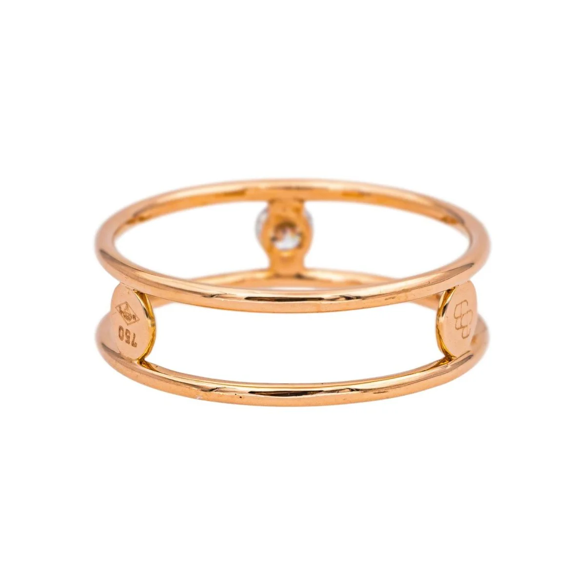Bague Solitaire LA BRUNE & LA BLONDE "Solitaire" en or rose et diamant - Image 5