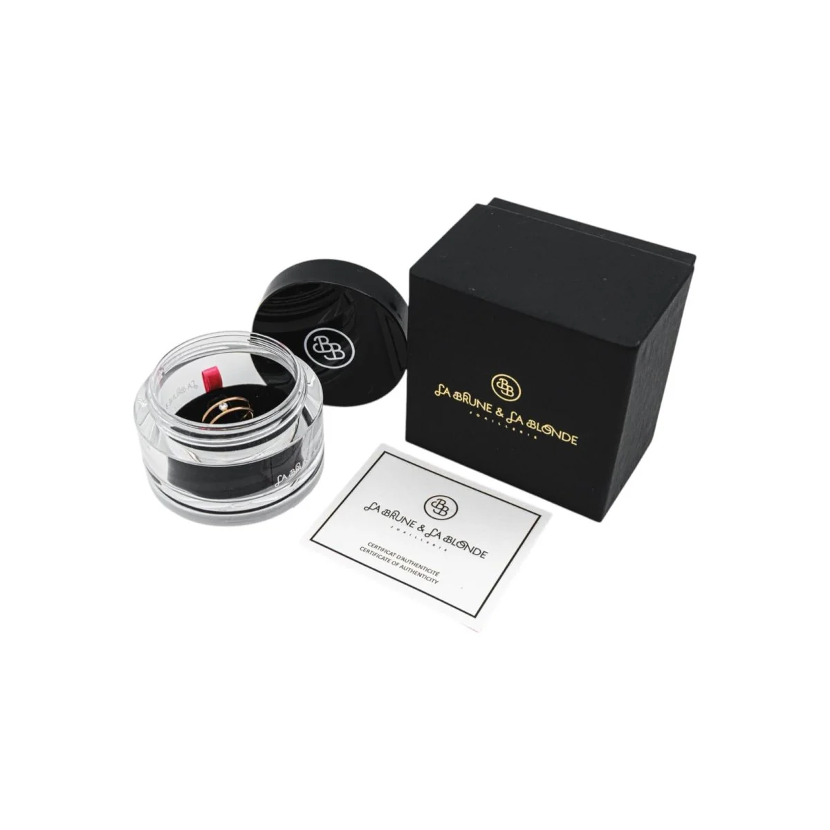 Bague Solitaire LA BRUNE & LA BLONDE "Solitaire" en or rose et diamant - Image 8