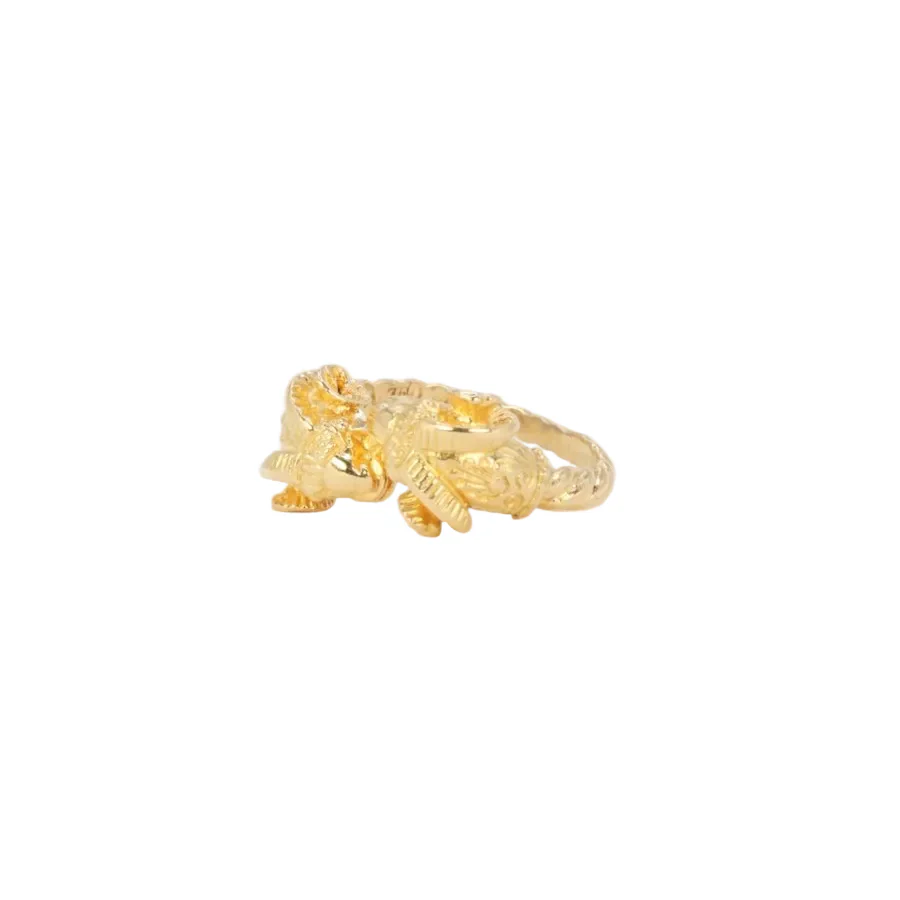 LALAOUNIS Bague tête de bélier en or jaune - Image 8