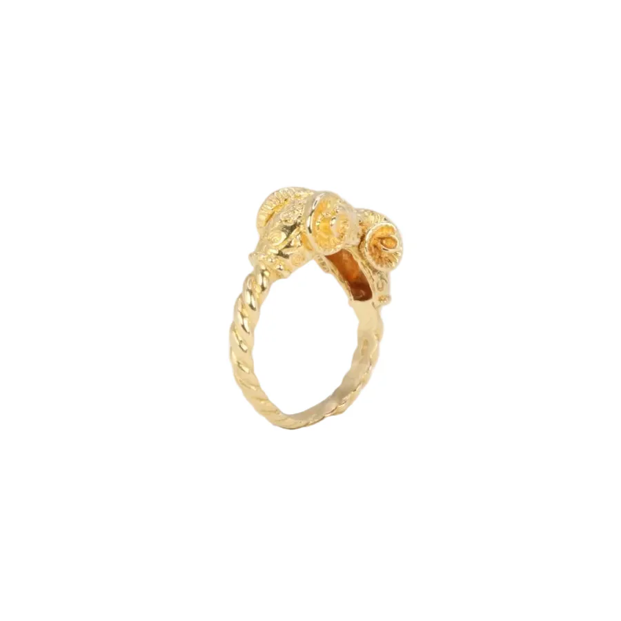 LALAOUNIS Bague tête de bélier en or jaune - Image 9