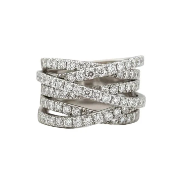 Bague Pavée LÉO PIZZO en or blanc et diamants
