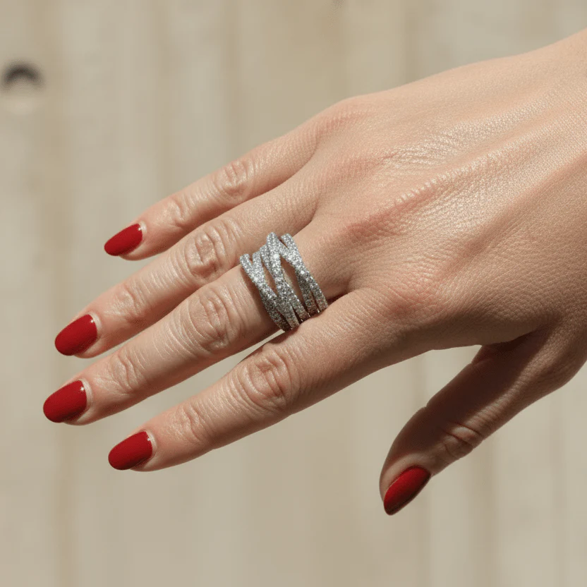 Bague Pavée LÉO PIZZO en or blanc et diamants - Image 2