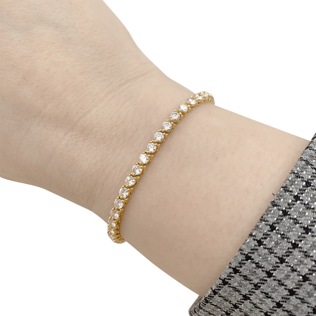 Bracelet Ligne CARTIER en or jaune et diamants. - Image 2
