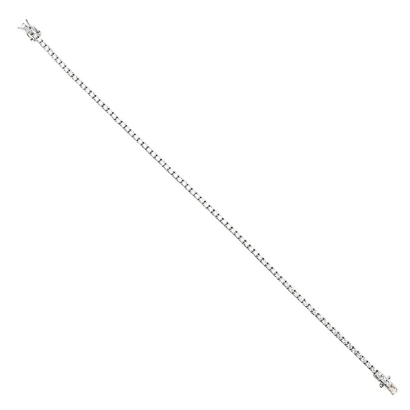 Bracelet ligne tennis en or blanc et diamants - Image 3