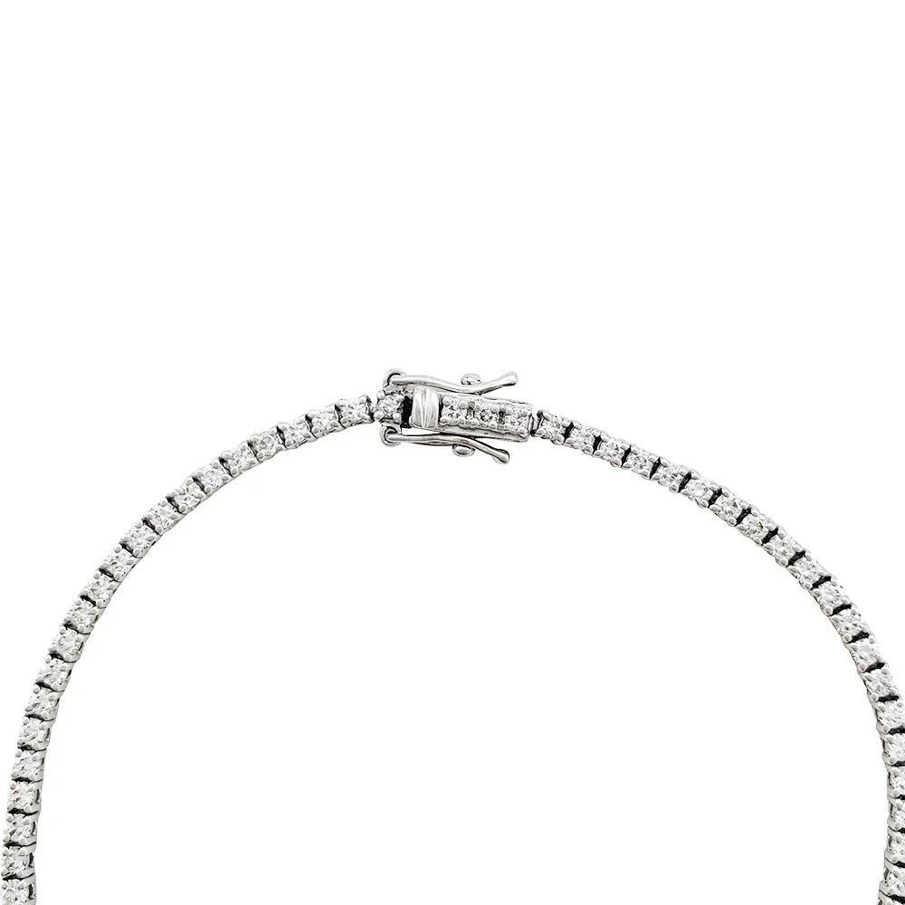 Ligne tennis or blanc diamants. - Image 4