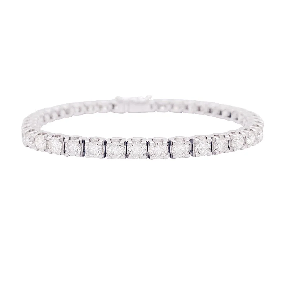 Bracelet ligne Tennis en or blanc et diamants