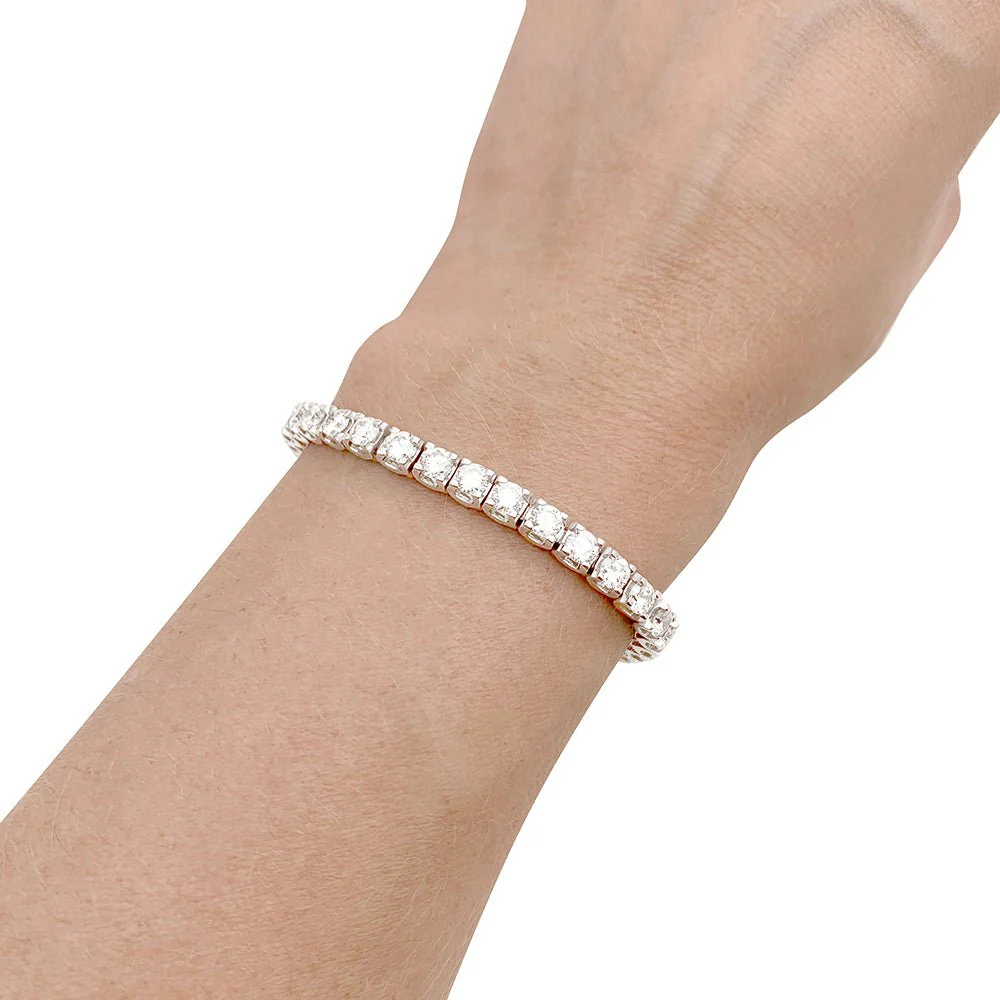 Bracelet ligne Tennis en or blanc et diamants - Image 2