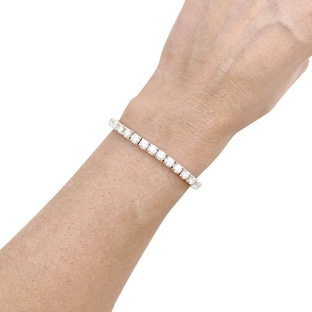 Bracelet ligne Tennis en or blanc et diamants - Image 5