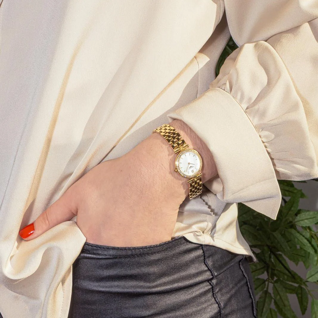 Montre LONGINES "La Grande Classique" en or jaune, quartz et diamants - Image 2