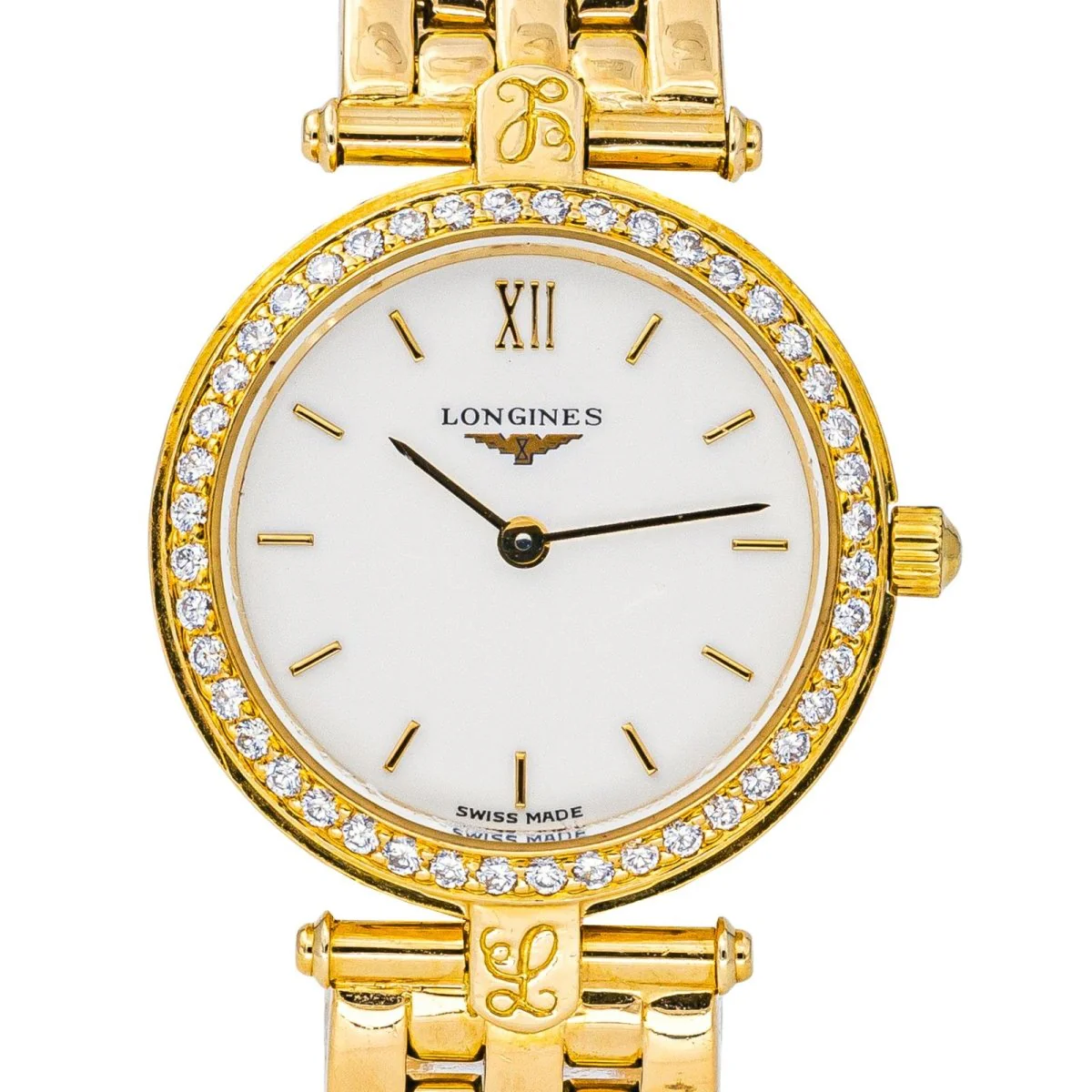Montre LONGINES "La Grande Classique" en or jaune, quartz et diamants - Image 3