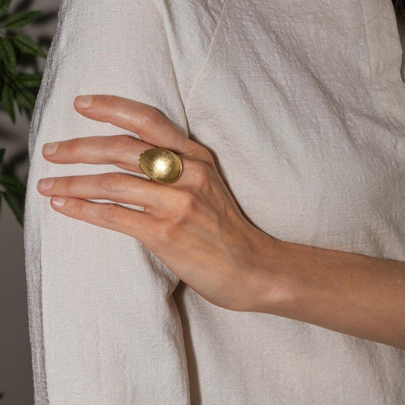 Bague Cocktail MARCO BICEGO "Lunaria" en or jaune - Image 2