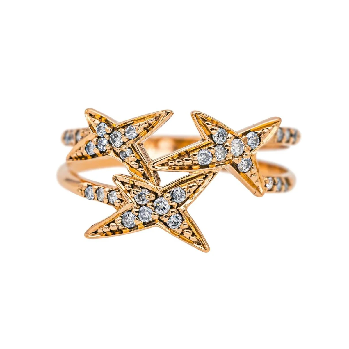 Bague Pavée MAUBOUSSIN "À Jamais Mon Étoile N°3" en or rose et diamants