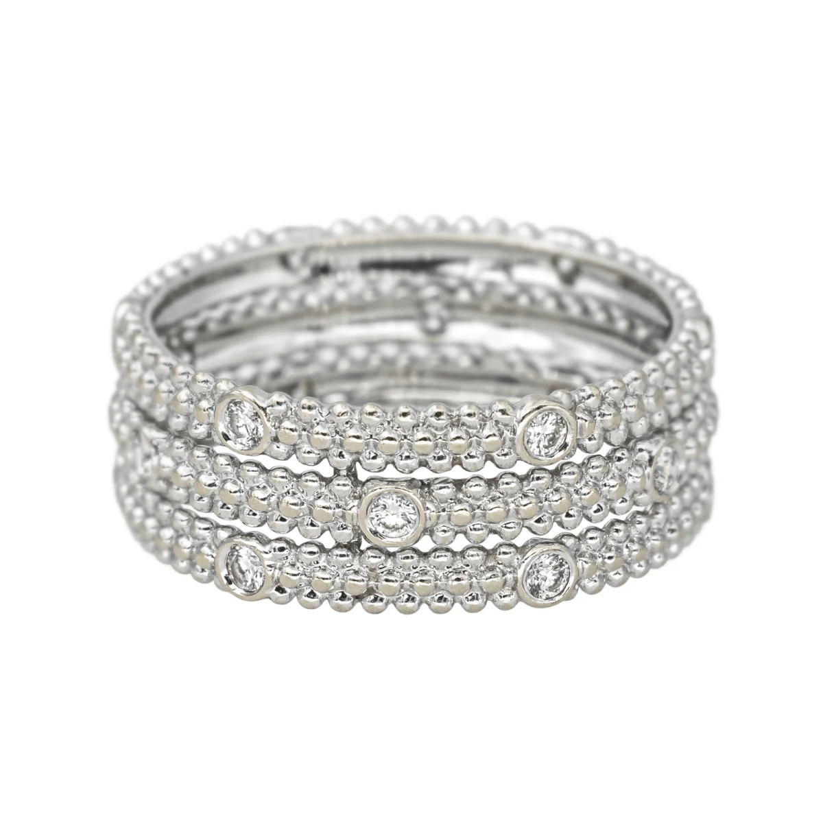 Bague Pavée MAUBOUSSIN "Le Premier Jour" en or blanc et diamants - Image 3