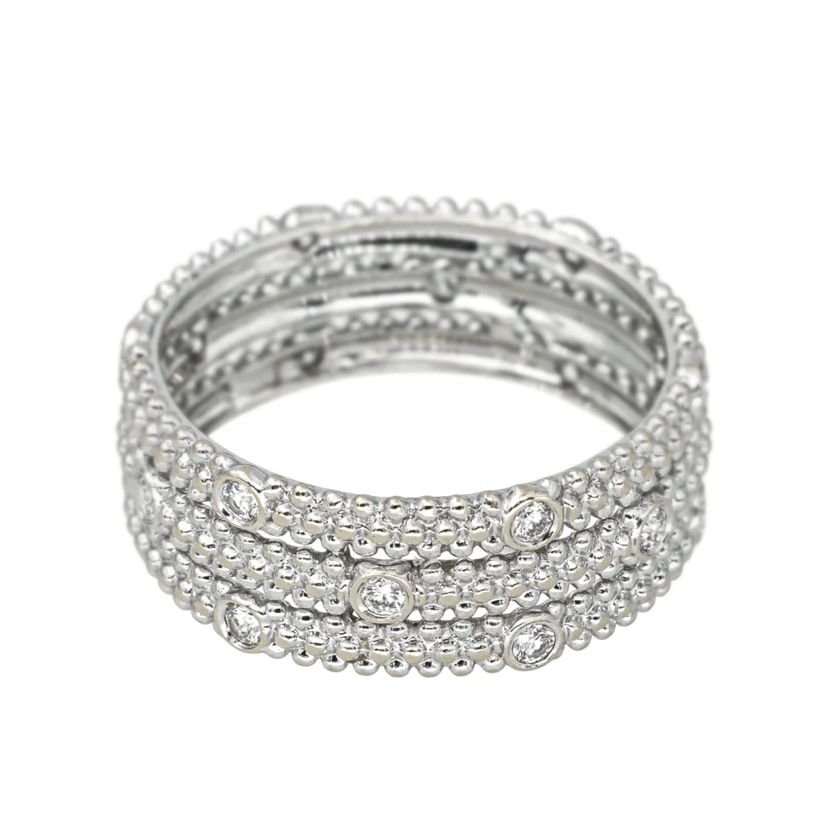 Bague Pavée MAUBOUSSIN "Le Premier Jour" en or blanc et diamants - Image 4