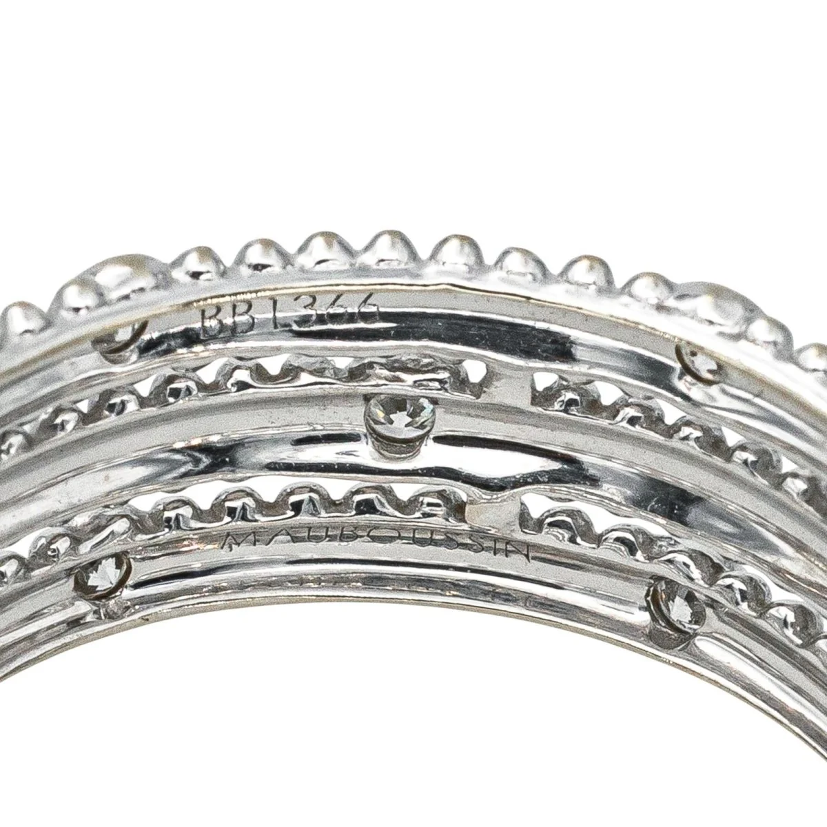 Bague Pavée MAUBOUSSIN "Le Premier Jour" en or blanc et diamants - Image 5