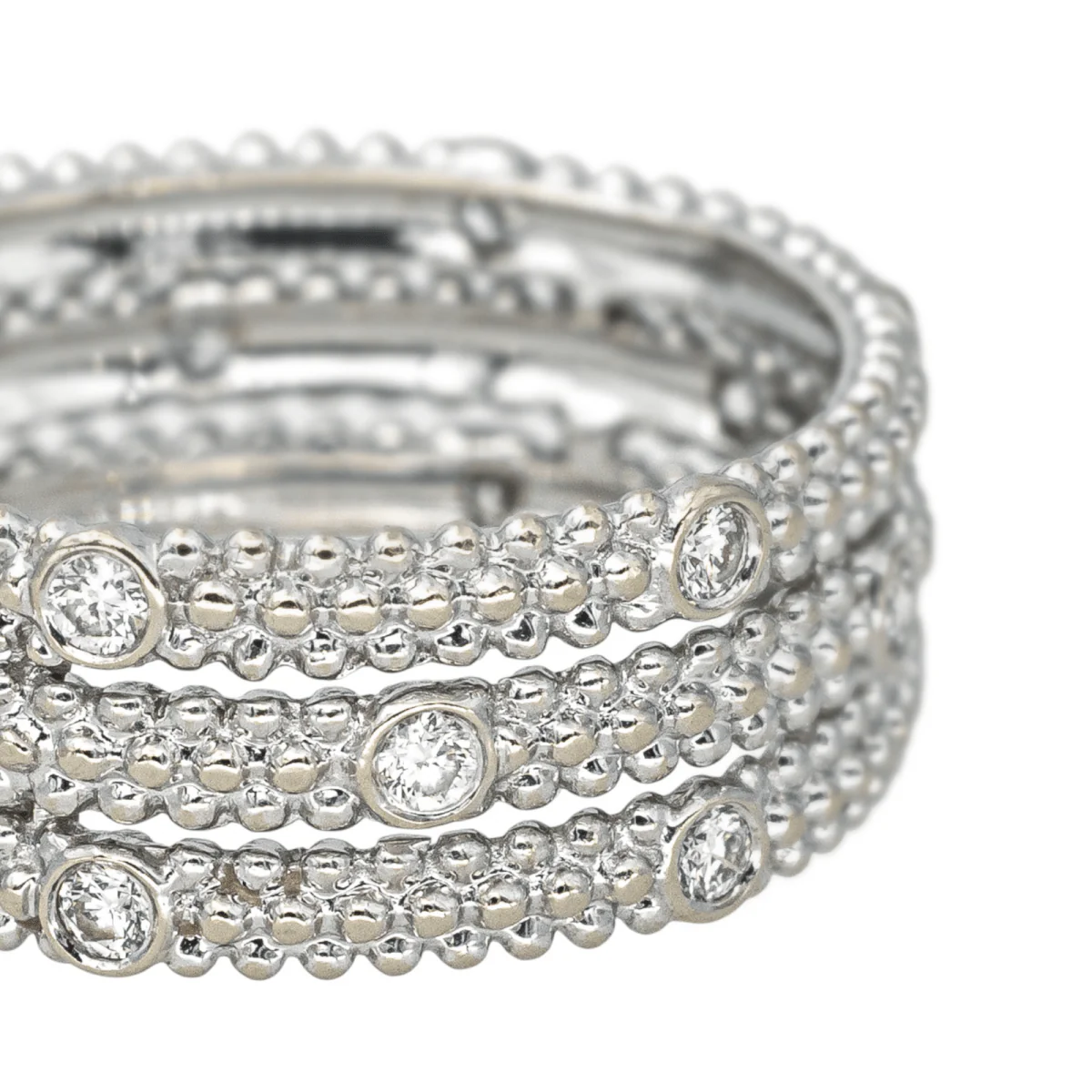 Bague Pavée MAUBOUSSIN "Le Premier Jour" en or blanc et diamants - Image 6