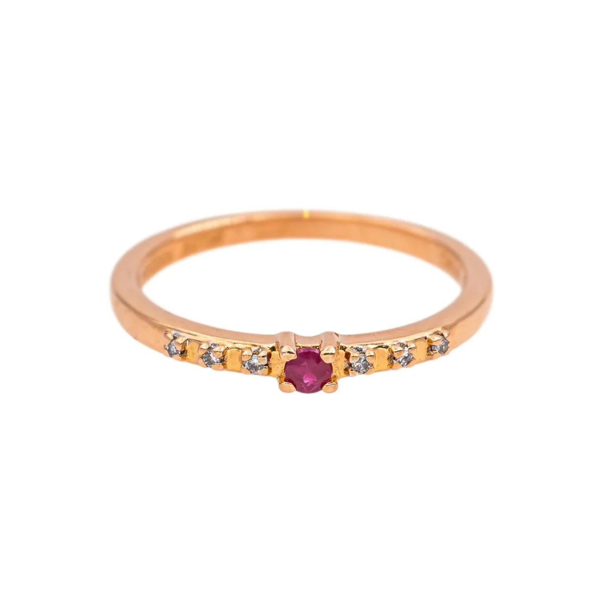 Bague Solitaire MAUBOUSSIN "Capsule d'émotions" en or rose, rubis et diamants
