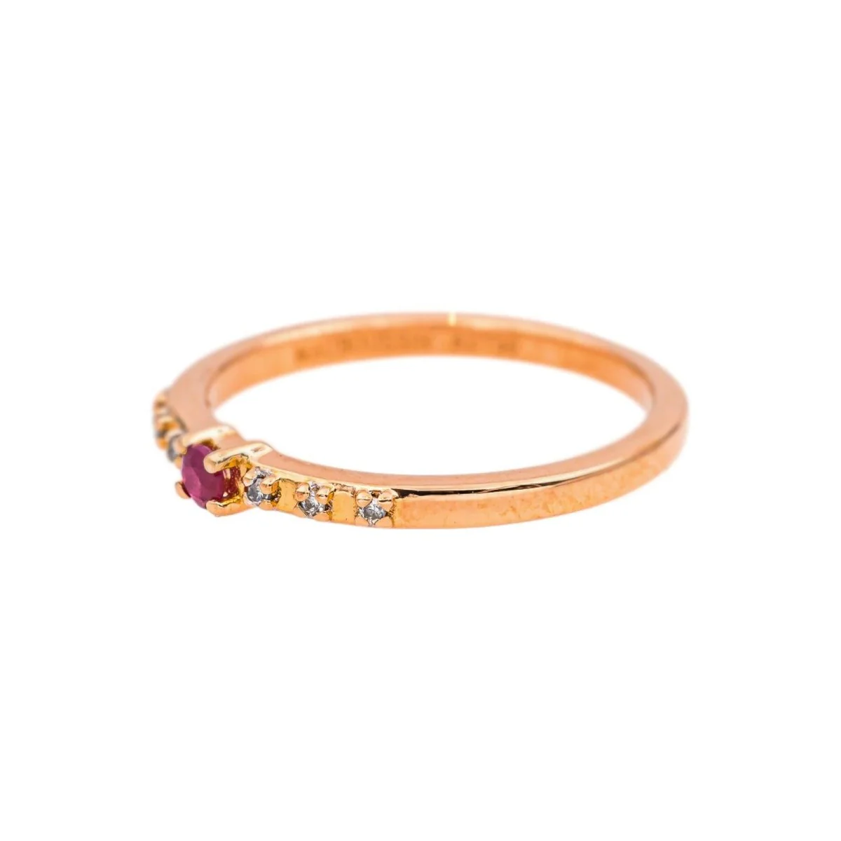 Bague Solitaire MAUBOUSSIN "Capsule d'émotions" en or rose, rubis et diamants - Image 4