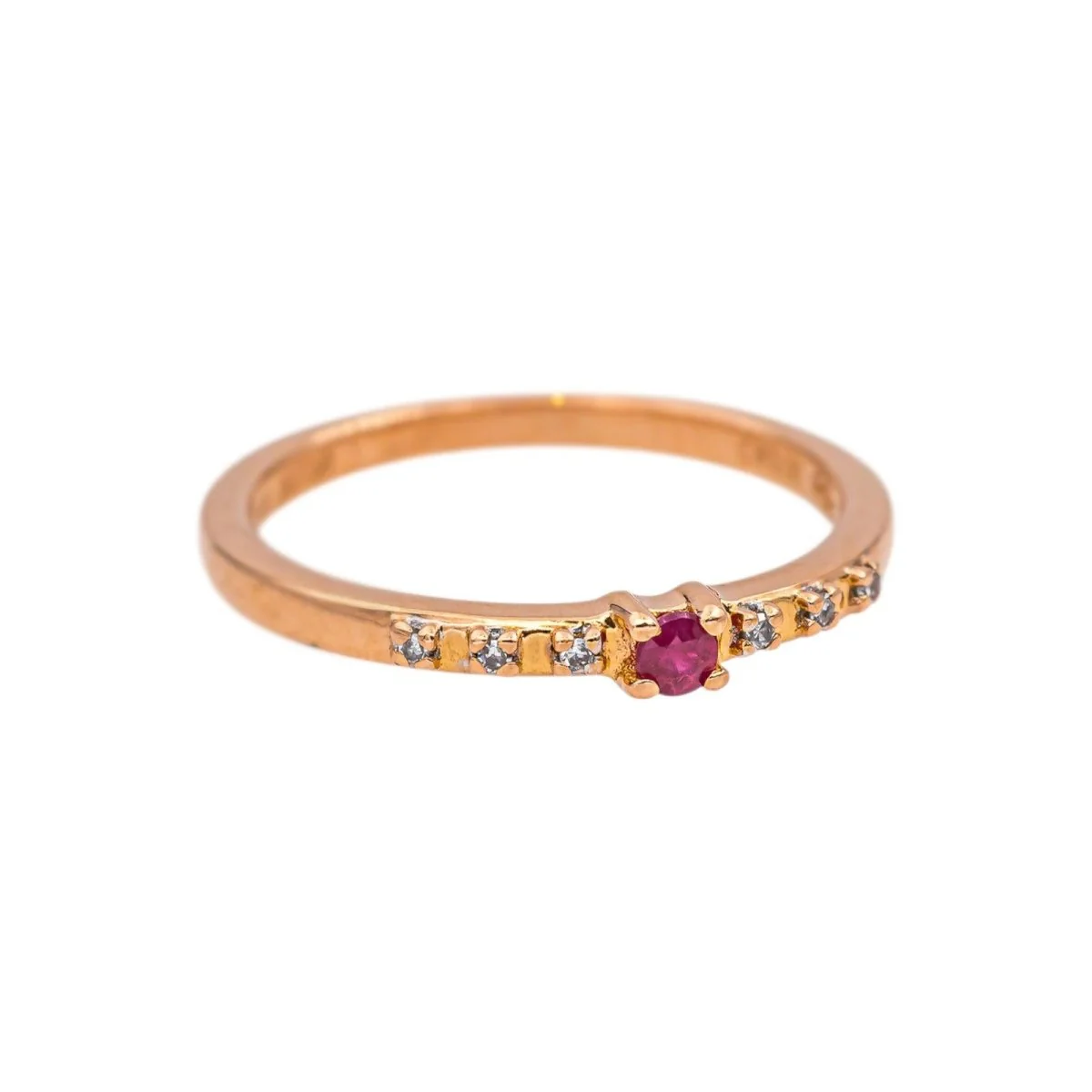 Bague Solitaire MAUBOUSSIN "Capsule d'émotions" en or rose, rubis et diamants - Image 6