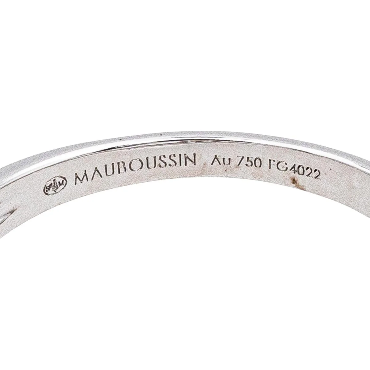 Bague Solitaire MAUBOUSSIN "Chance of Love" en or blanc, saphir et diamants - Image 6