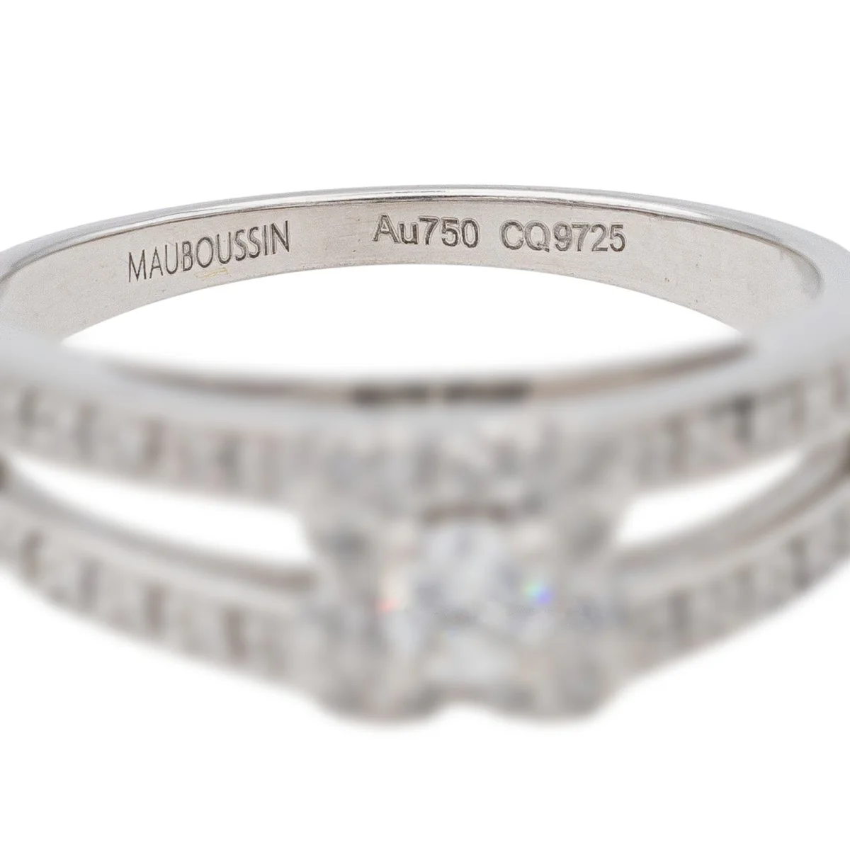 Bague MAUBOUSSIN "Chance of love" en or blanc et diamant - Image 4