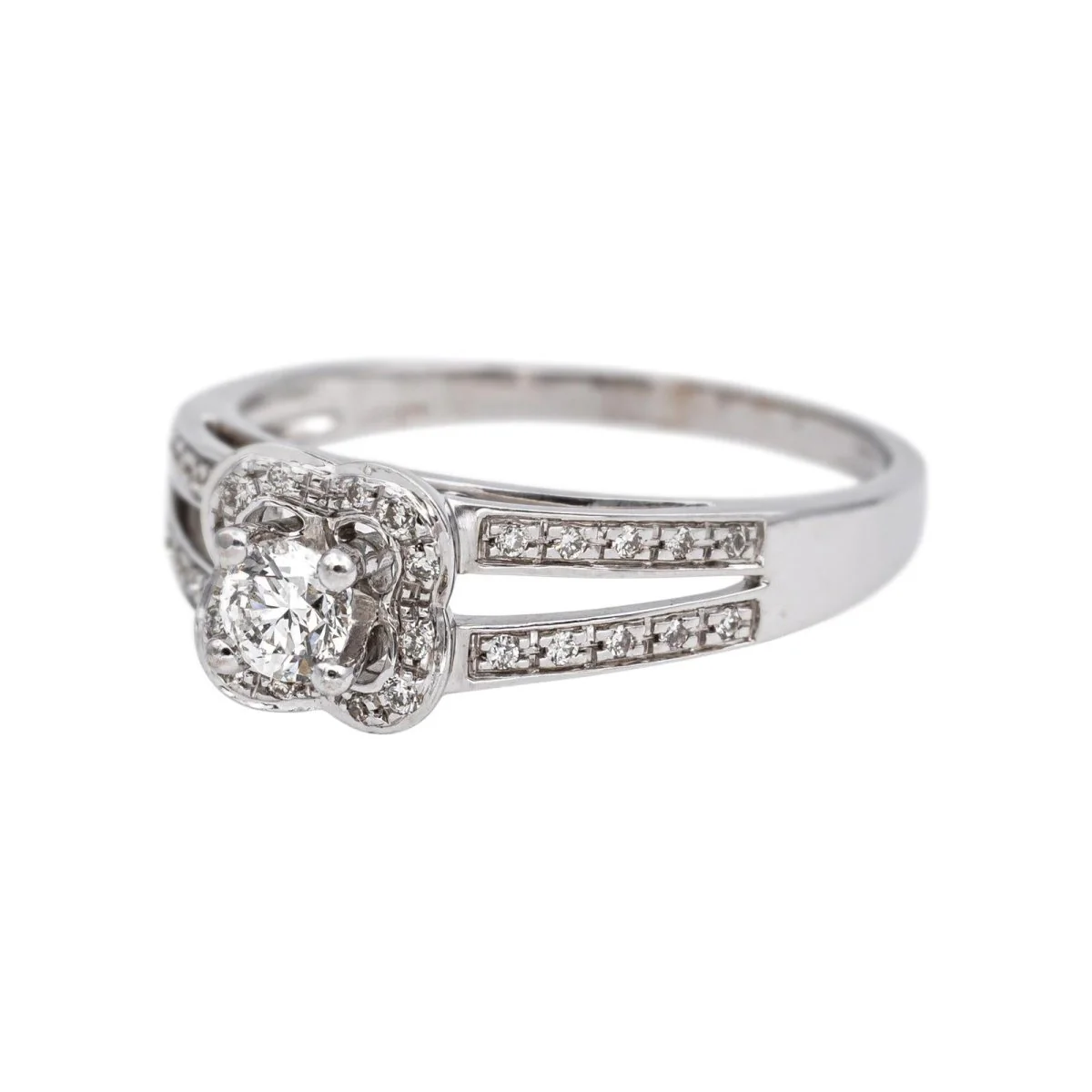 Bague Solitaire MAUBOUSSIN "Chance of Love" en or blanc et diamants - Image 3