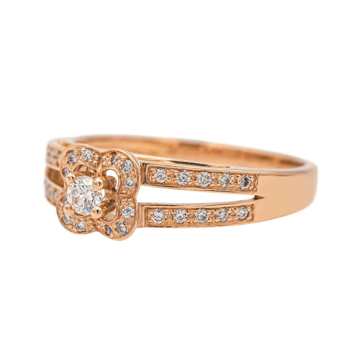 Bague Solitaire MAUBOUSSIN "Chance of Love N°1" en or rose et diamants - Image 3