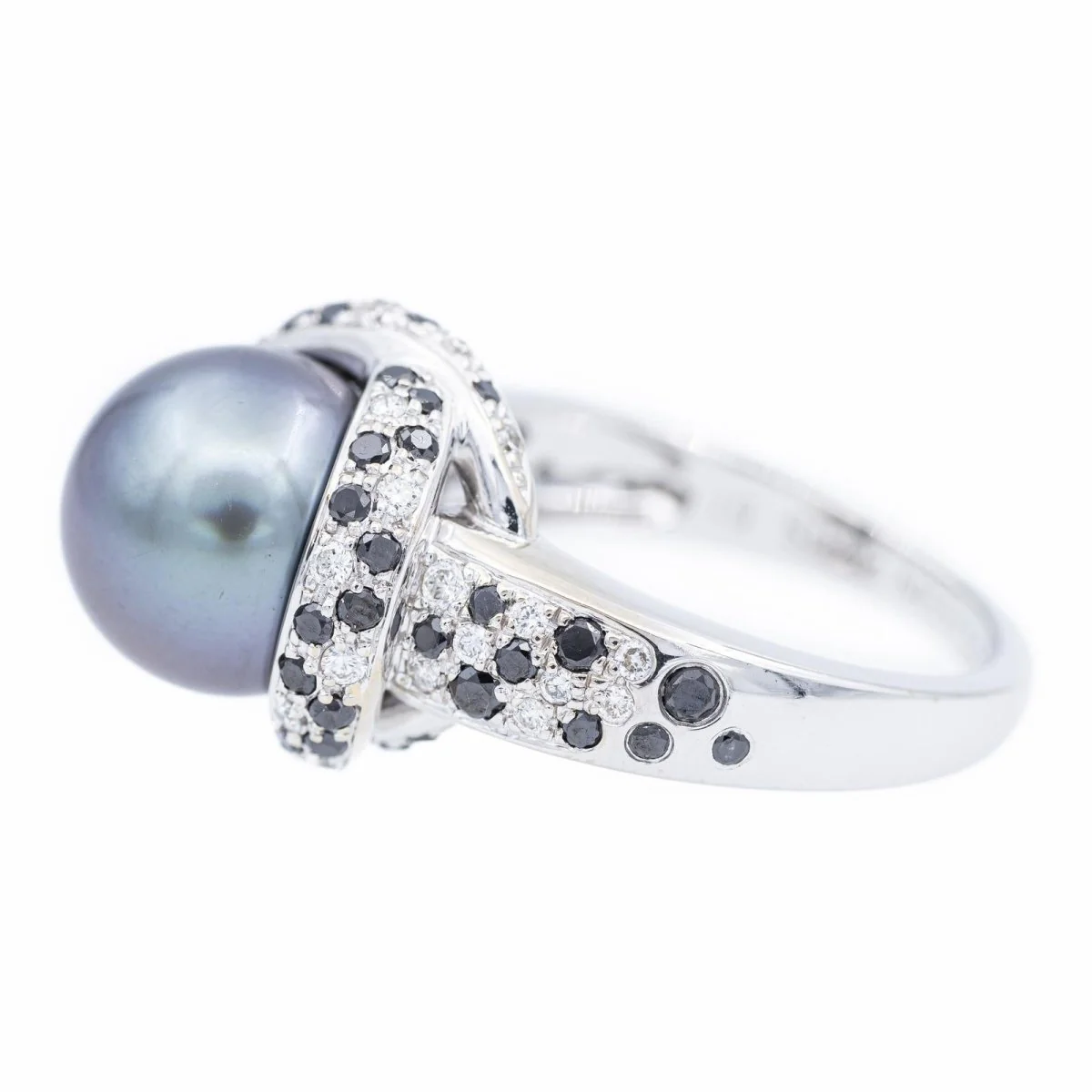 Bague Cocktail MAUBOUSSIN "Caviar Mon Amour" en or blanc et perle - Image 3