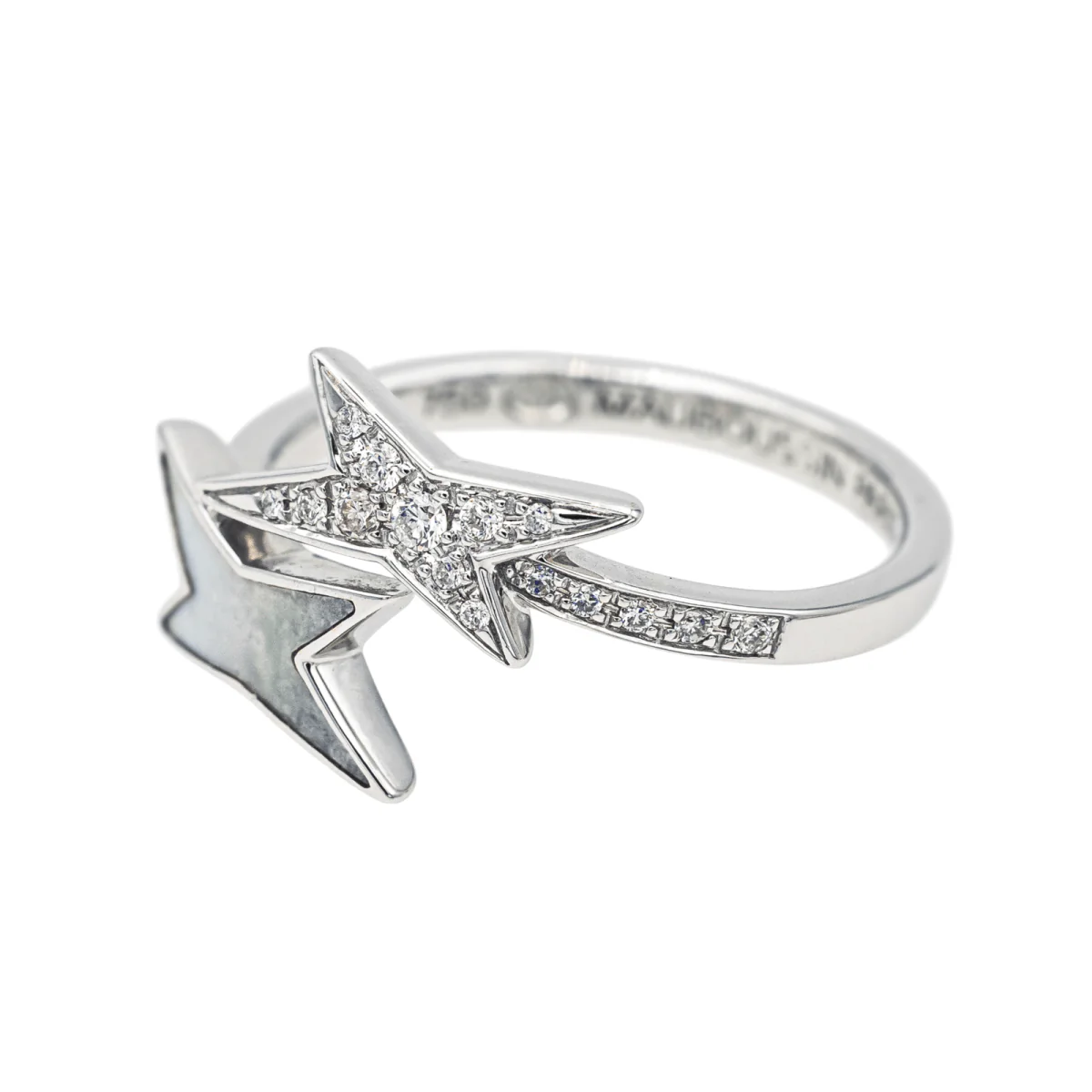 Bague MAUBOUSSIN "Étoile de Vie" en or blanc, nacre et diamants - Image 3
