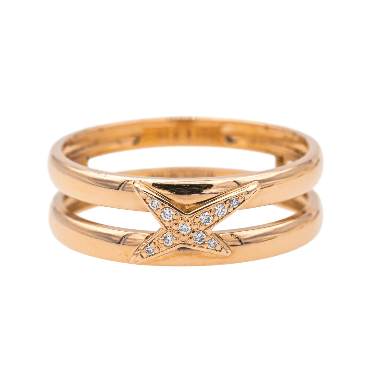 Bague Solitaire MAUBOUSSIN "Étoilement Divine" en or rose et diamants